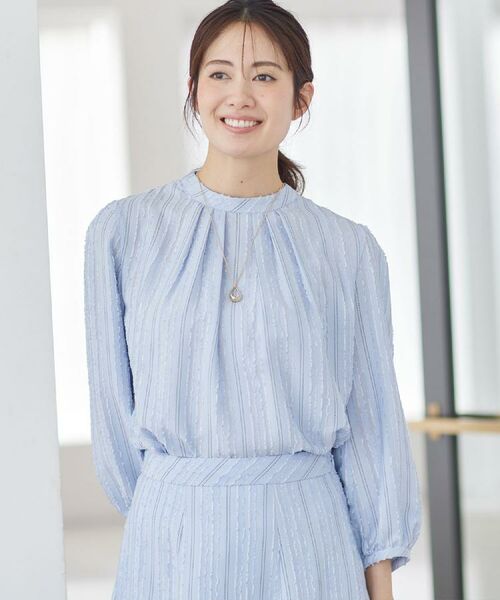 Reflect / リフレクト シャツ・ブラウス | 【セットアップ可】ストライプ柄ジャカードブラウス | 詳細2