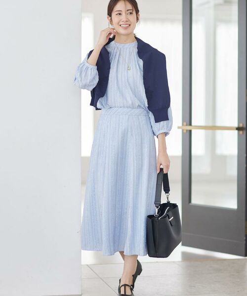 Reflect / リフレクト シャツ・ブラウス | 【セットアップ可】ストライプ柄ジャカードブラウス | 詳細4