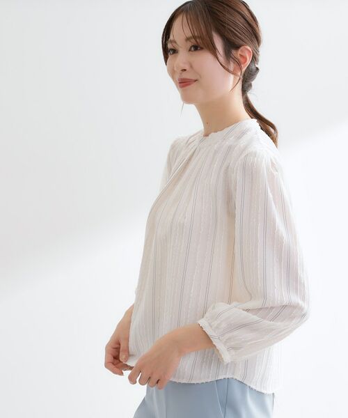 Reflect / リフレクト シャツ・ブラウス | 【セットアップ可】ストライプ柄ジャカードブラウス | 詳細9