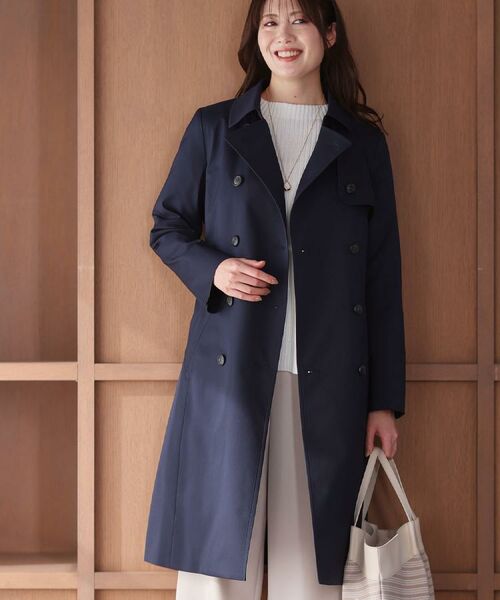 Reflect / リフレクト トレンチコート | 【フォーマル／通勤にもおすすめ／ライナー取り外し可】中綿ライナー付トレンチコート（ネイビー(094)）