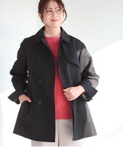 Reflect / リフレクト ステンカラーコート | 【オン・オフ着回しやすい◎】ダブルブレストジャケット