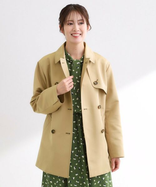 Reflect / リフレクト ステンカラーコート | 【オン・オフ着回しやすい◎】ダブルブレストジャケット | 詳細10