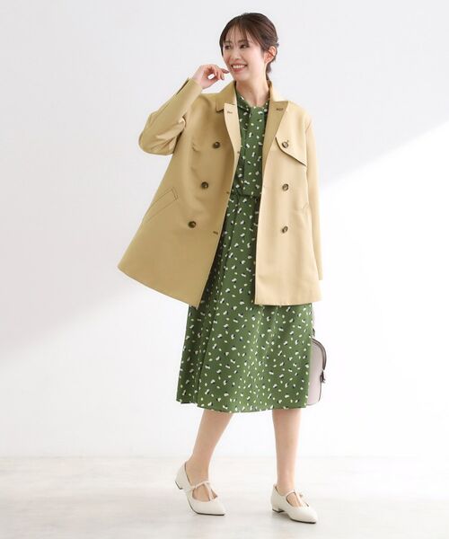 Reflect / リフレクト ステンカラーコート | 【オン・オフ着回しやすい◎】ダブルブレストジャケット | 詳細12