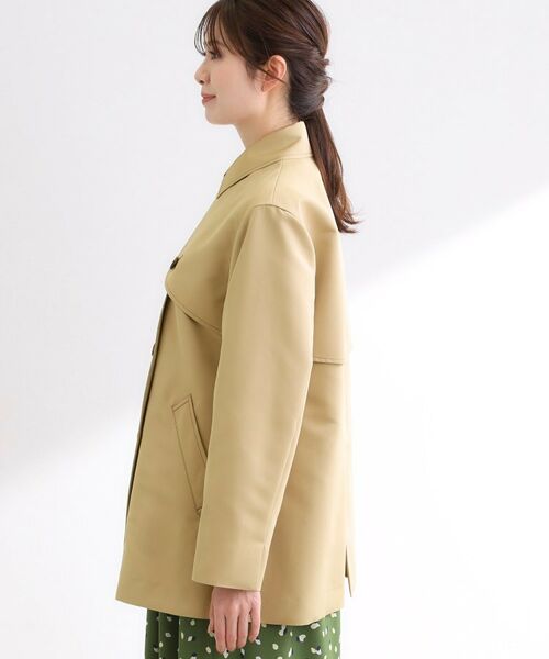 Reflect / リフレクト ステンカラーコート | 【オン・オフ着回しやすい◎】ダブルブレストジャケット | 詳細16