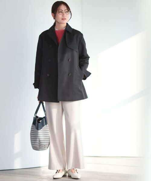 Reflect / リフレクト ステンカラーコート | 【オン・オフ着回しやすい◎】ダブルブレストジャケット | 詳細3