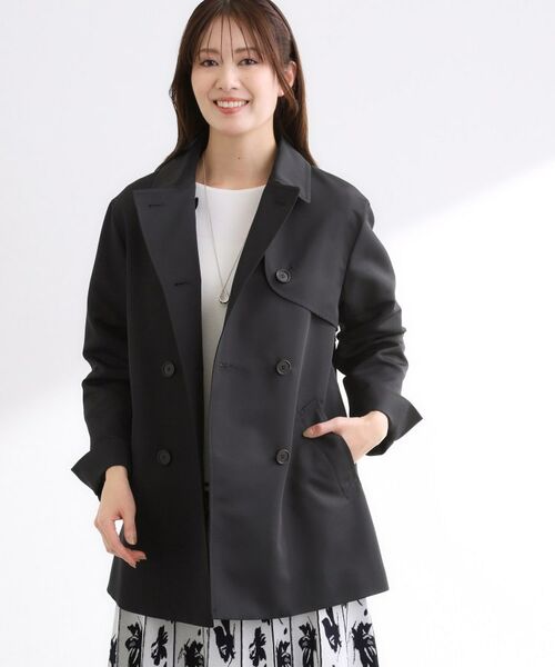 Reflect / リフレクト ステンカラーコート | 【オン・オフ着回しやすい◎】ダブルブレストジャケット | 詳細5