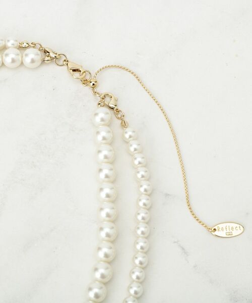 Reflect / リフレクト ネックレス・ペンダント・チョーカー | 【フォーマル／入卒／単品使い可】人工パール2連ネックレス | 詳細8