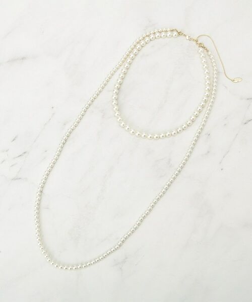Reflect / リフレクト ネックレス・ペンダント・チョーカー | 【フォーマル／入卒／単品使い可】人工パール2連ネックレス（オフホワイト(003)）
