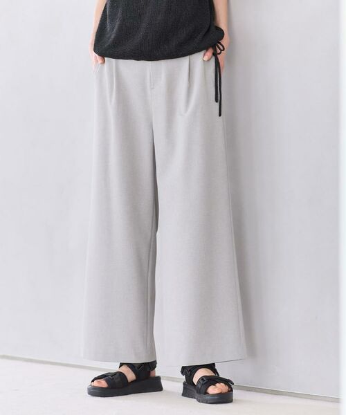 Reflect / リフレクト パンツ | ドライタッチストレートワイドパンツ（ライトグレー(011)）