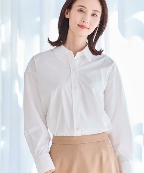 Reflect / リフレクト シャツ・ブラウス | 【羽織りにも◎】タイプライタービッグシャツ（オフホワイト(003)）