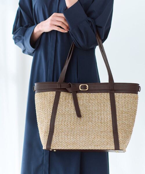 Reflect / リフレクト トートバッグ | 【A4サイズ可】雑材ベルトデザイントートバッグ | 詳細1