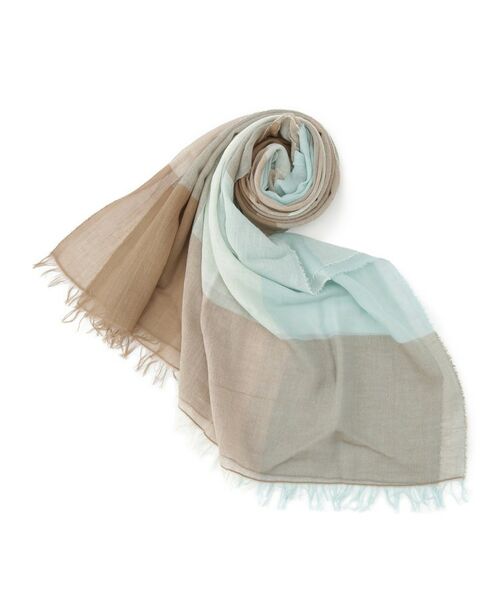 Reflect / リフレクト マフラー・ショール・スヌード・ストール | 【冷房対策に◎】柄デザインストール（サックスブルー(290)）