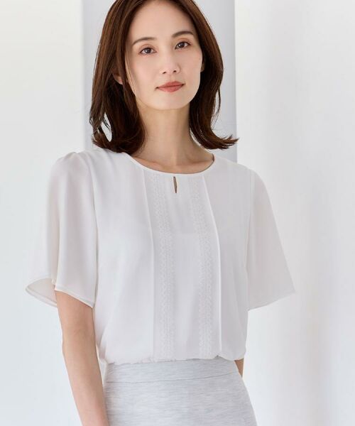 Reflect / リフレクト シャツ・ブラウス | 【インナーにおすすめ◎】五分袖シフォンブラウス | 詳細1