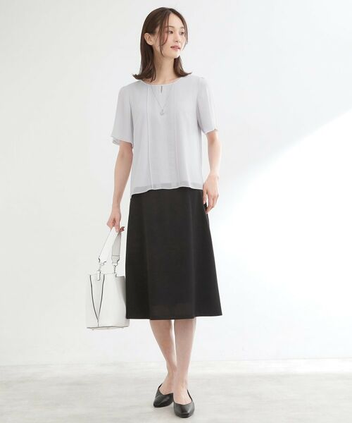 Reflect / リフレクト シャツ・ブラウス | 【インナーにおすすめ◎】五分袖シフォンブラウス | 詳細10