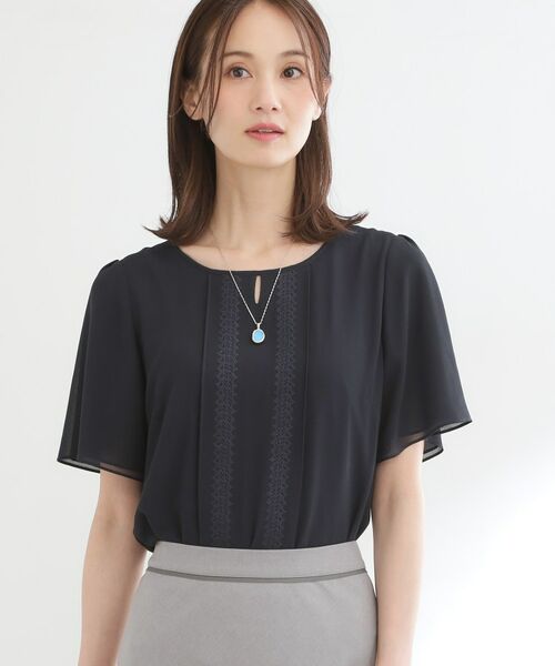 Reflect / リフレクト シャツ・ブラウス | 【インナーにおすすめ◎】五分袖シフォンブラウス | 詳細12