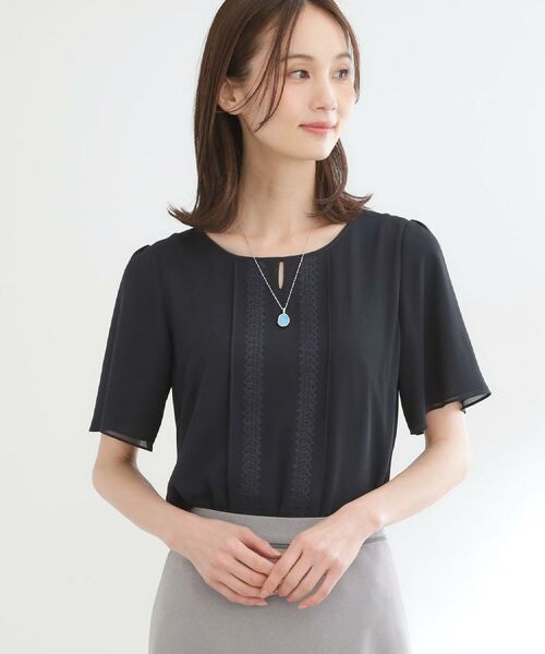 Reflect / リフレクト シャツ・ブラウス | 【インナーにおすすめ◎】五分袖シフォンブラウス | 詳細13