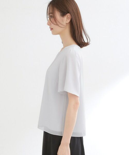 Reflect / リフレクト シャツ・ブラウス | 【インナーにおすすめ◎】五分袖シフォンブラウス | 詳細18