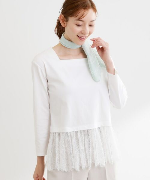 Reflect / リフレクト カットソー | 【レイヤードにおすすめ◎】レース切り替えプルオーバージャージ | 詳細1