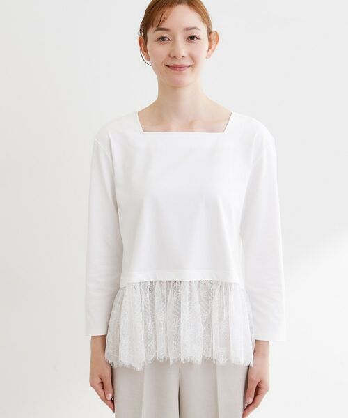 Reflect / リフレクト カットソー | 【レイヤードにおすすめ◎】レース切り替えプルオーバージャージ | 詳細10