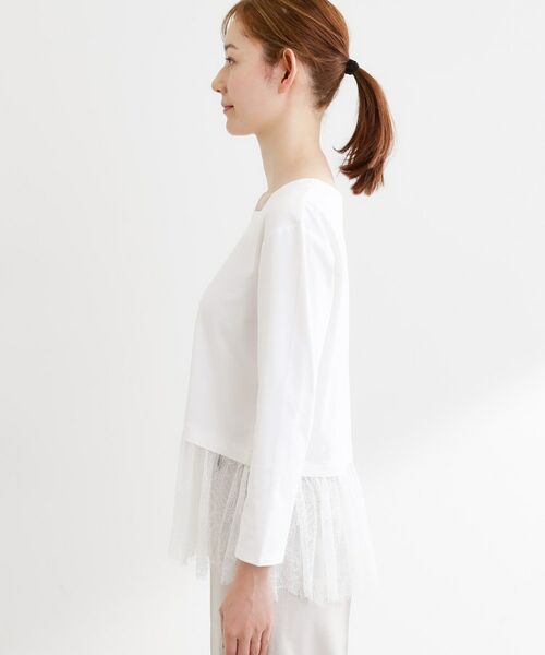 Reflect / リフレクト カットソー | 【レイヤードにおすすめ◎】レース切り替えプルオーバージャージ | 詳細11