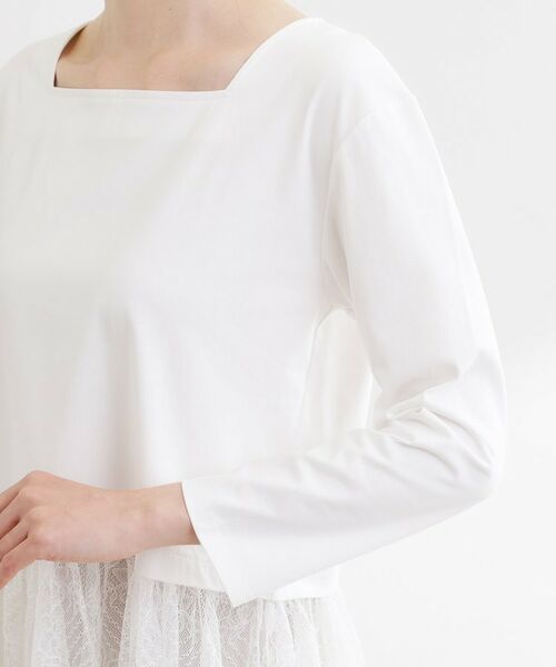 Reflect / リフレクト カットソー | 【レイヤードにおすすめ◎】レース切り替えプルオーバージャージ | 詳細14