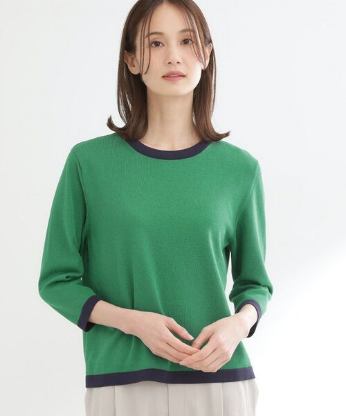 Reflect / リフレクト ニット・セーター | 【アンサンブル可】バイカラーニット（ミントグリーン(521)）