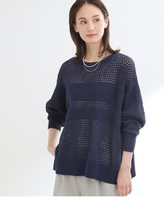 Reflect / リフレクト ニット・セーター | 【レイヤードにおすすめ◎】メッシュ風ドライタッチニット