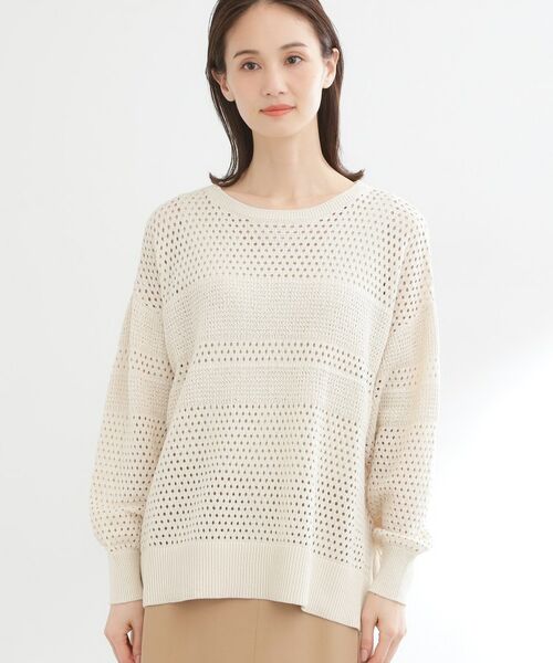 Reflect / リフレクト ニット・セーター | 【レイヤードにおすすめ◎】メッシュ風ドライタッチニット | 詳細11
