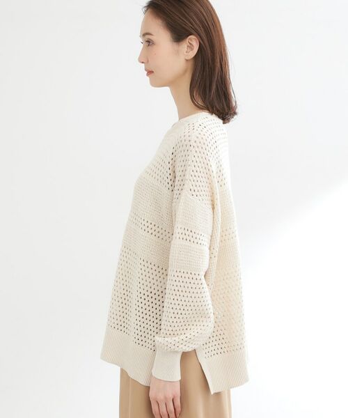 Reflect / リフレクト ニット・セーター | 【レイヤードにおすすめ◎】メッシュ風ドライタッチニット | 詳細12