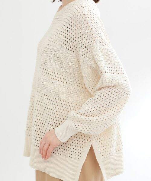 Reflect / リフレクト ニット・セーター | 【レイヤードにおすすめ◎】メッシュ風ドライタッチニット | 詳細15