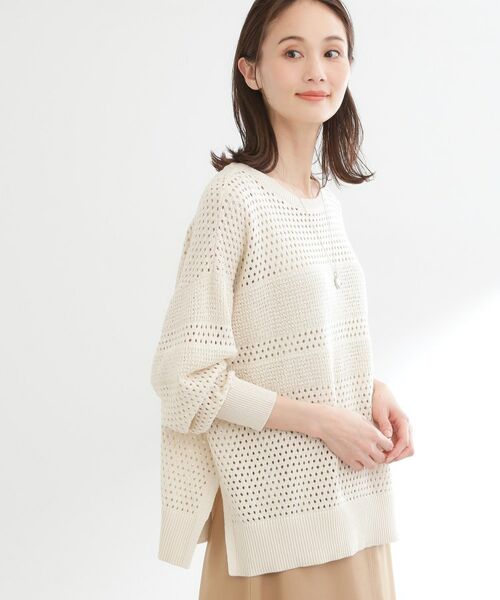 Reflect / リフレクト ニット・セーター | 【レイヤードにおすすめ◎】メッシュ風ドライタッチニット | 詳細2