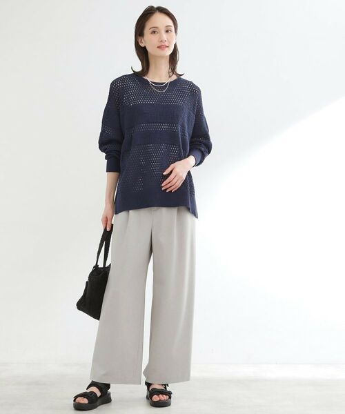 Reflect / リフレクト ニット・セーター | 【レイヤードにおすすめ◎】メッシュ風ドライタッチニット | 詳細8