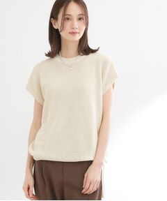 Reflect / リフレクト ニット・セーター | 【レイヤードにおすすめ◎】畦編みフレンチスリーブトップス