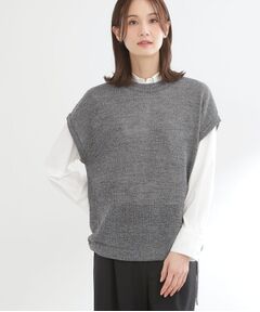 Reflect / リフレクト ニット・セーター | 【レイヤードにおすすめ◎】畦編みフレンチスリーブトップス