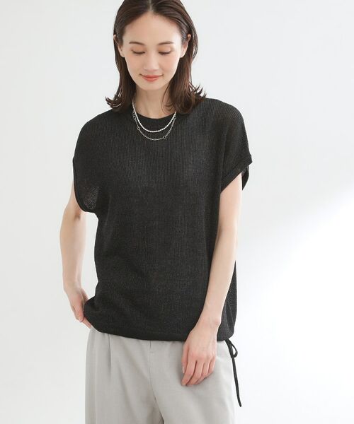 Reflect / リフレクト ニット・セーター | 【レイヤードにおすすめ◎】畦編みフレンチスリーブトップス | 詳細11