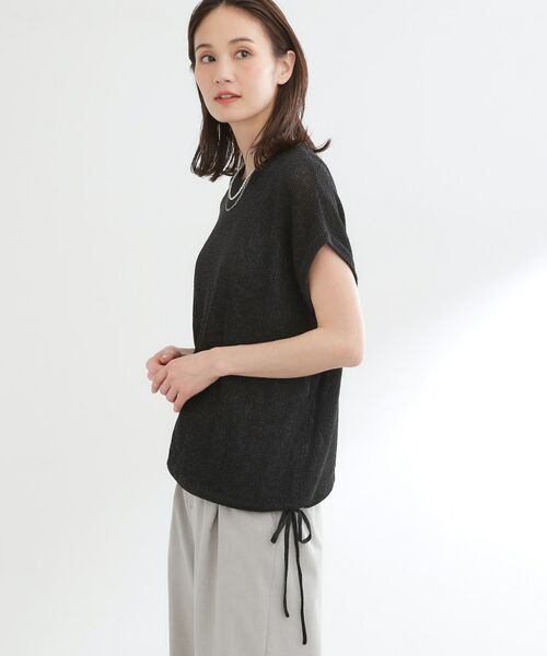 Reflect / リフレクト ニット・セーター | 【レイヤードにおすすめ◎】畦編みフレンチスリーブトップス | 詳細12
