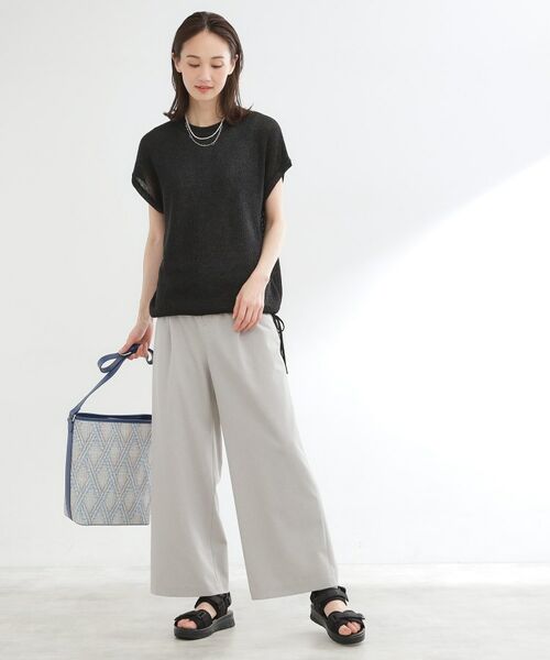 Reflect / リフレクト ニット・セーター | 【レイヤードにおすすめ◎】畦編みフレンチスリーブトップス | 詳細13
