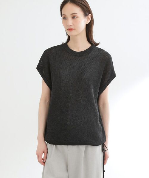 Reflect / リフレクト ニット・セーター | 【レイヤードにおすすめ◎】畦編みフレンチスリーブトップス | 詳細16