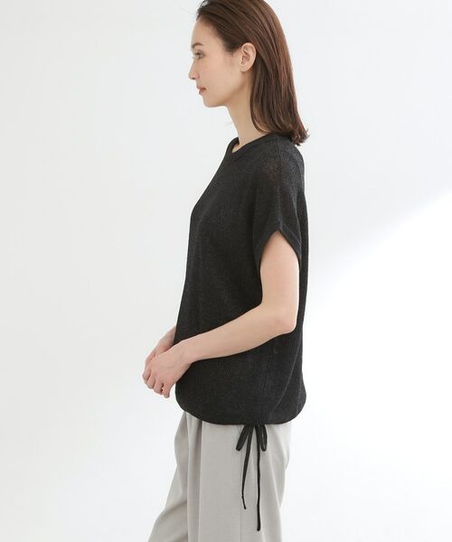 Reflect / リフレクト ニット・セーター | 【レイヤードにおすすめ◎】畦編みフレンチスリーブトップス | 詳細17