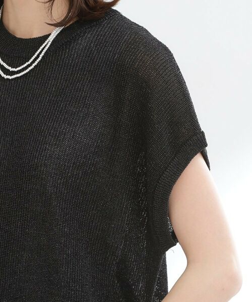 Reflect / リフレクト ニット・セーター | 【レイヤードにおすすめ◎】畦編みフレンチスリーブトップス | 詳細20