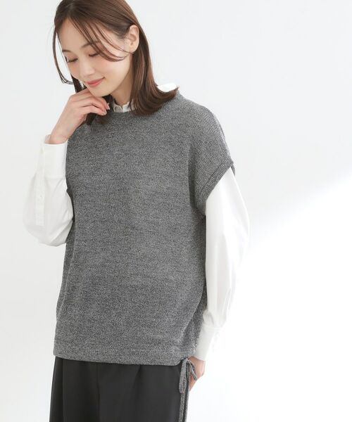 Reflect / リフレクト ニット・セーター | 【レイヤードにおすすめ◎】畦編みフレンチスリーブトップス | 詳細7