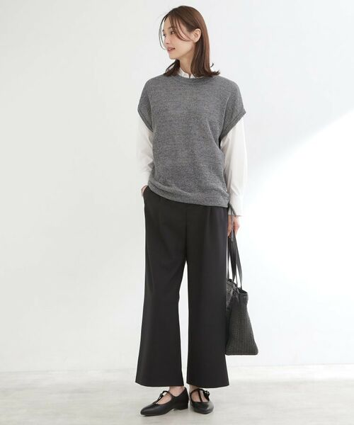 Reflect / リフレクト ニット・セーター | 【レイヤードにおすすめ◎】畦編みフレンチスリーブトップス | 詳細9