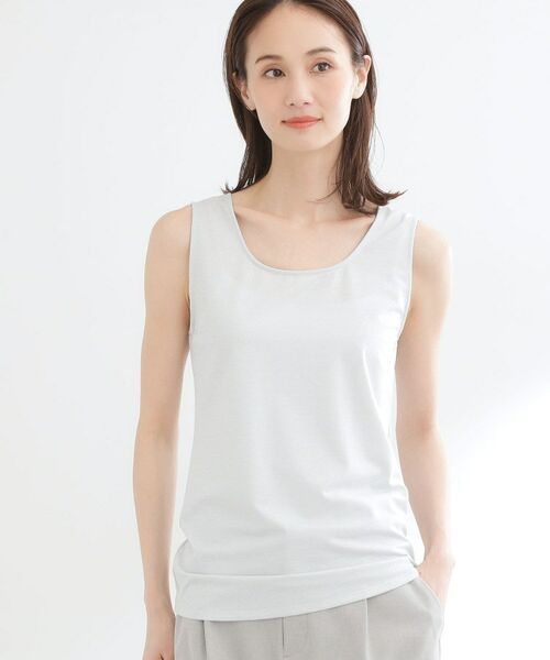 Reflect / リフレクト キャミソール・チューブトップ | 【インナーにおすすめ◎】ベーシックラメタンクトップ（ライトグレー(011)）