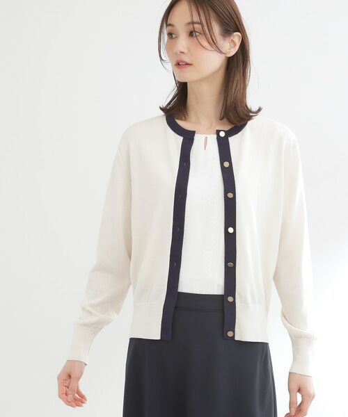 Reflect / リフレクト カーディガン・ボレロ | 【アンサンブル可】バイカラーカーディガン | 詳細13