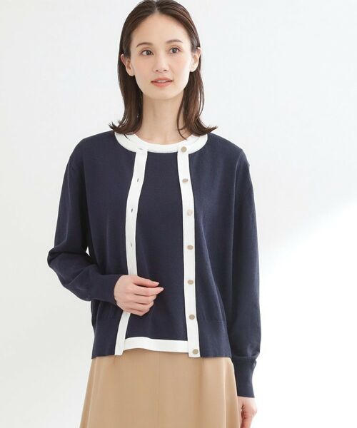 Reflect / リフレクト カーディガン・ボレロ | 【アンサンブル可】バイカラーカーディガン | 詳細4