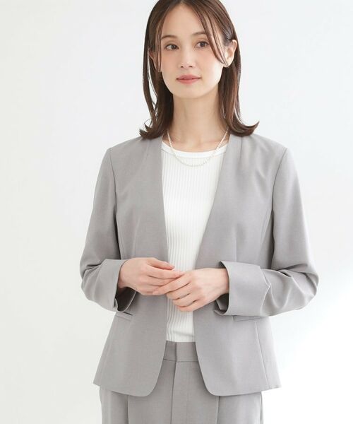 Reflect / リフレクト ノーカラージャケット | 【セットアップ可】ノーカラージャケット | 詳細8