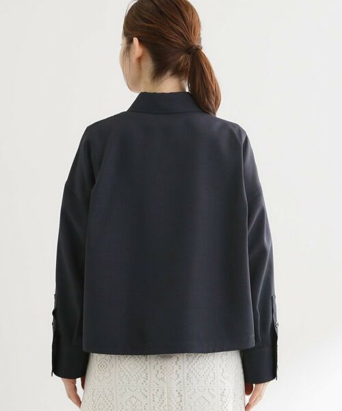 Reflect / リフレクト レザーブルゾン・ジャケット | リネンライクシャツブルゾン | 詳細14