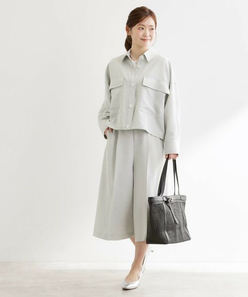 Reflect / リフレクト レザーブルゾン・ジャケット | リネンライクシャツブルゾン | 詳細4