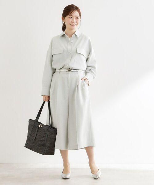 Reflect / リフレクト レザーブルゾン・ジャケット | リネンライクシャツブルゾン | 詳細5