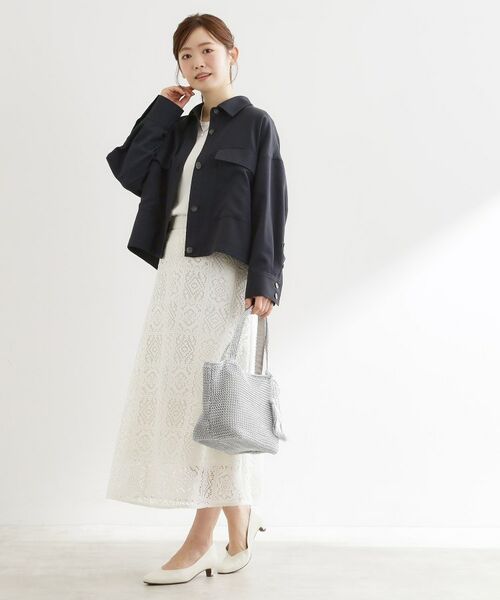 Reflect / リフレクト レザーブルゾン・ジャケット | リネンライクシャツブルゾン | 詳細9